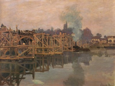 Argenteuil, el puente en reparación de Claude Monet